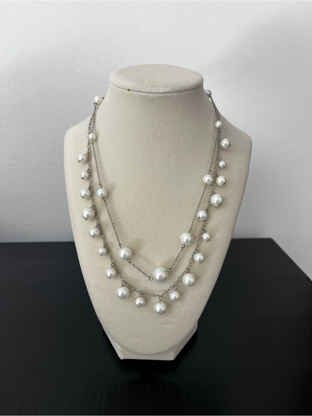 Classic White Pearl Multi-Strand Necklace